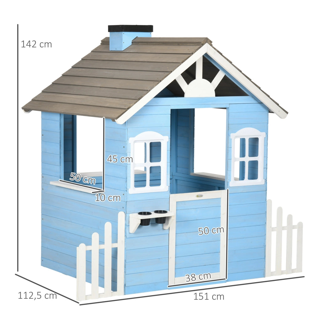 Casetta da giardino per bambini ¨C Minimal ¨C 151x112.5x142 cm blu