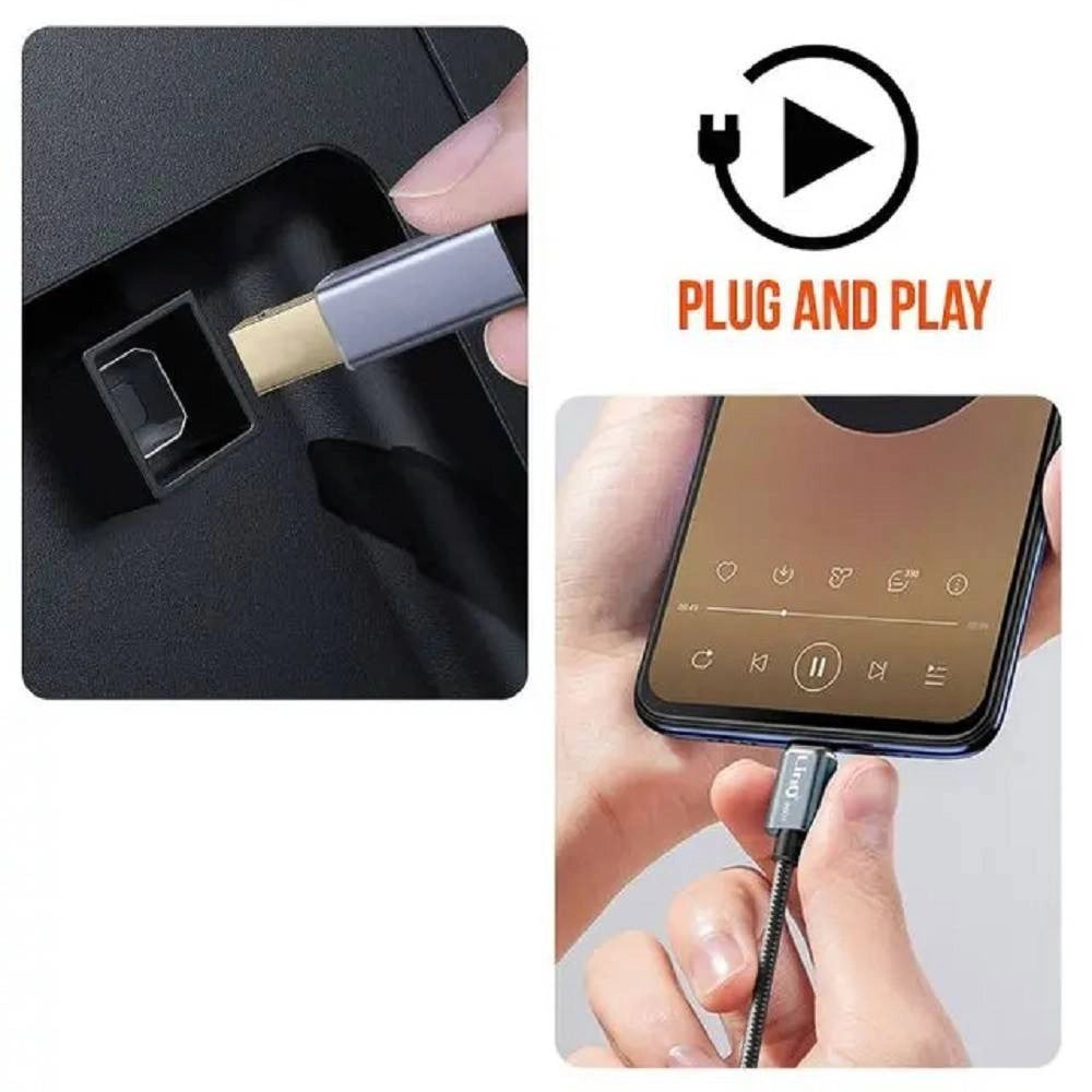 Trade Shop - Cavo Da Lightning A Usb Bm Type-b Per Stampante Pianoforte Elettronico 3mt Ip8830 -