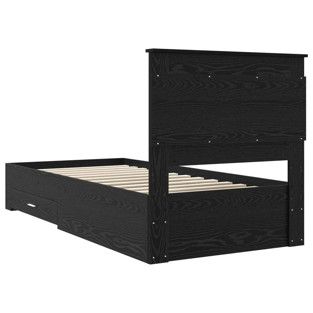 Struttura del letto con cassetto con testiera Legno multistrato 3410367