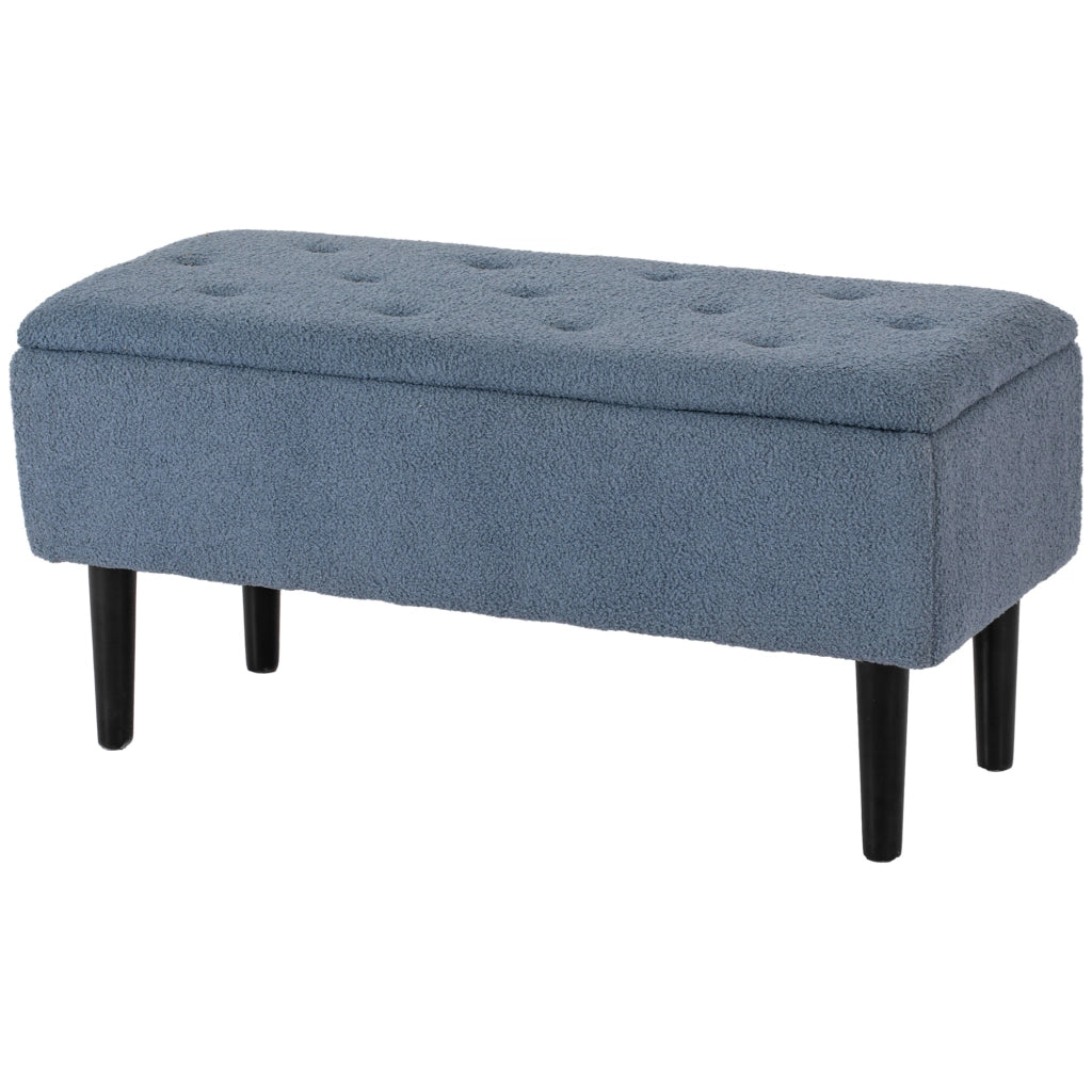 Divano con cassetti ¨C zephmum ¨C blu 95x38x45 cm
