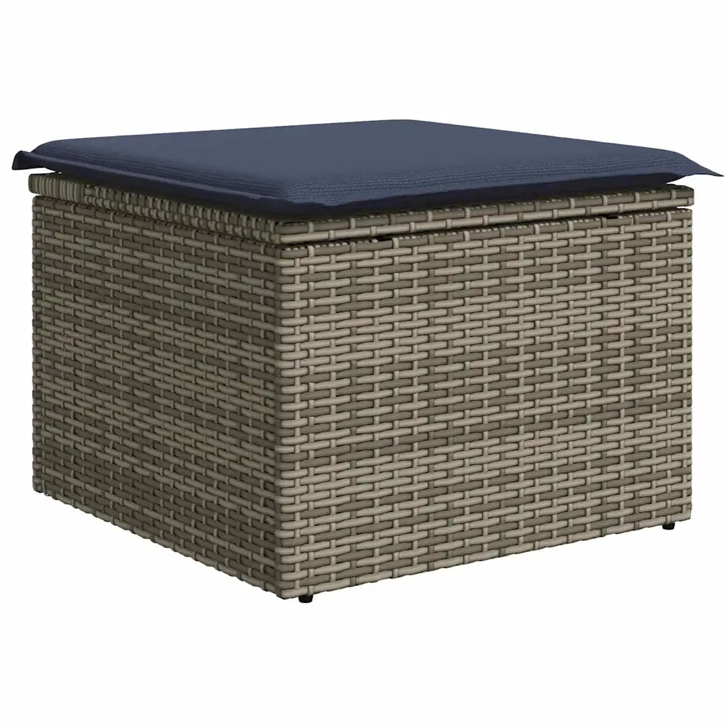 Set Divano da Giardino con cuscino 9 pcs Grigio Poly Rattan 3354164