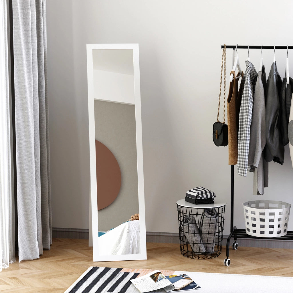 Specchio da Terra con Cornice MDF ¨C Xylo ¨C Bianco 37x37x154cm