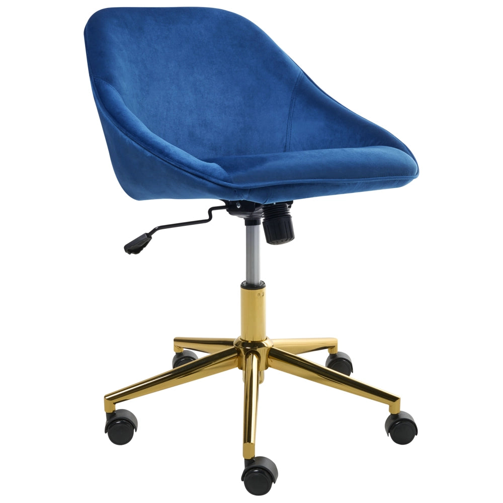 Sedia da ufficio in velluto blu marino Arredamento da ufficio elegante
