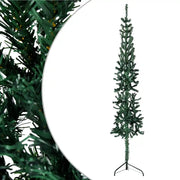 Albero Natale Artificiale Sottile a Metà Supporto Verde 180 cm 344601