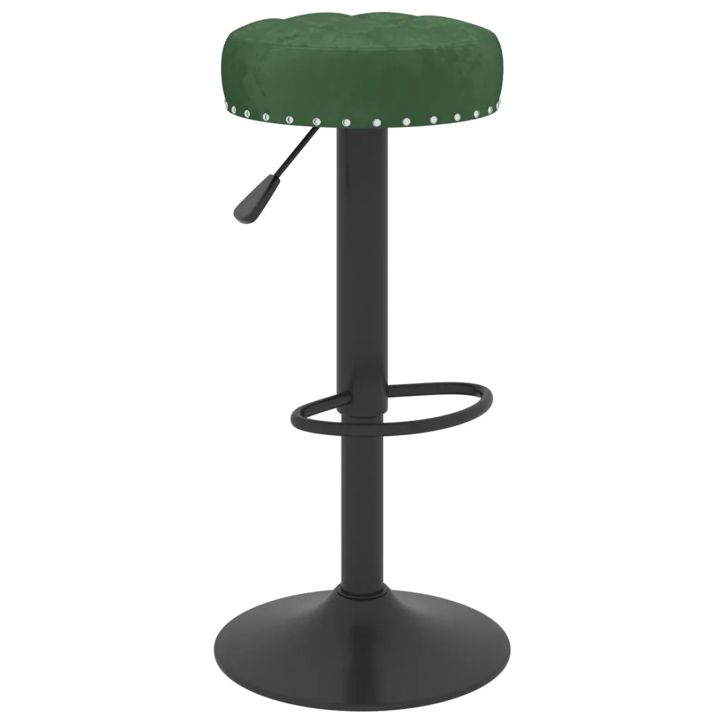 Sgabelli da Bar 2 pz Verde Scuro in Velluto 332998