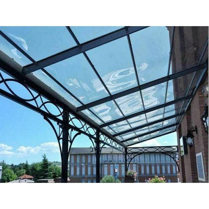 Telo PVC Trasparente 1,3x1m, 0,65mm Spessore, 750g/m² - Telo Cristal Solo Rinforzato sui Lati - Anti-UV, Impermeabile - Qualità Made in Italy