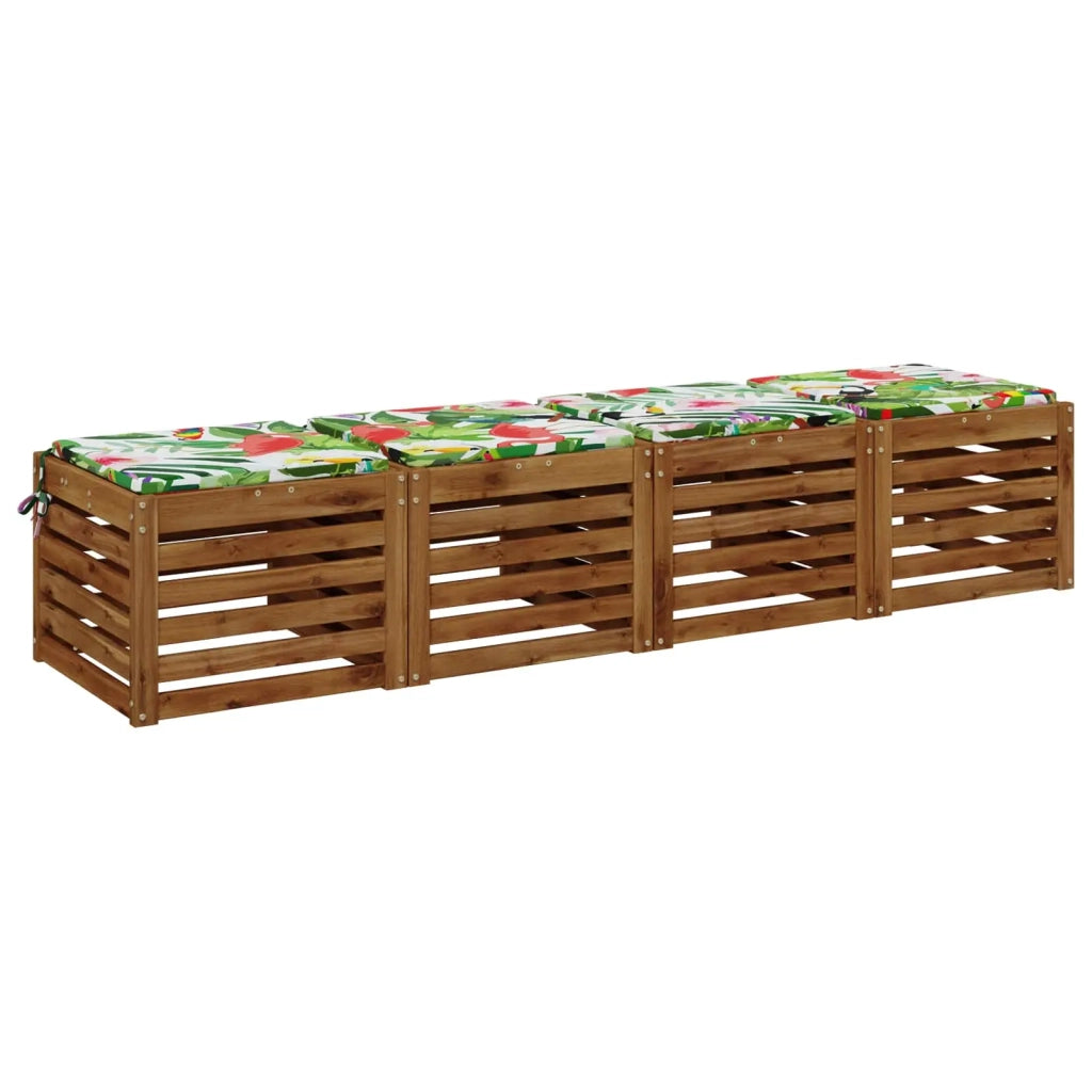 Cuscini per Sedia in 4 Pezzi SOEST 4 pz 100% Poliestere 944342