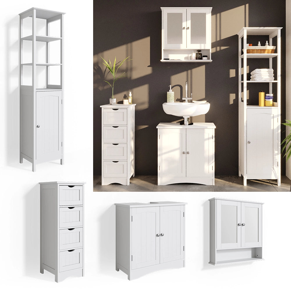 Vicco Set mobili bagno Bianco 4 parti