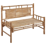 Panca da Giardino con Cuscino 120 cm in Bambù 3063896