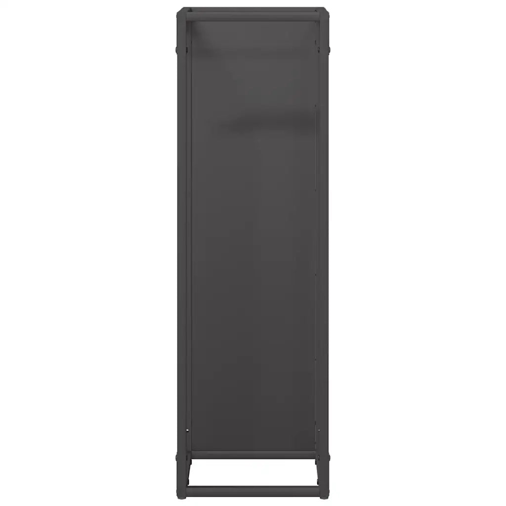 Rastrelliera per Legna da Ardere Nera 25x25x80 cm 864263