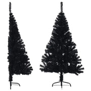 Albero di Natale | Decorazioni natalizie Artificiale a Met¨¤ con Base Nero 150 cm PVC