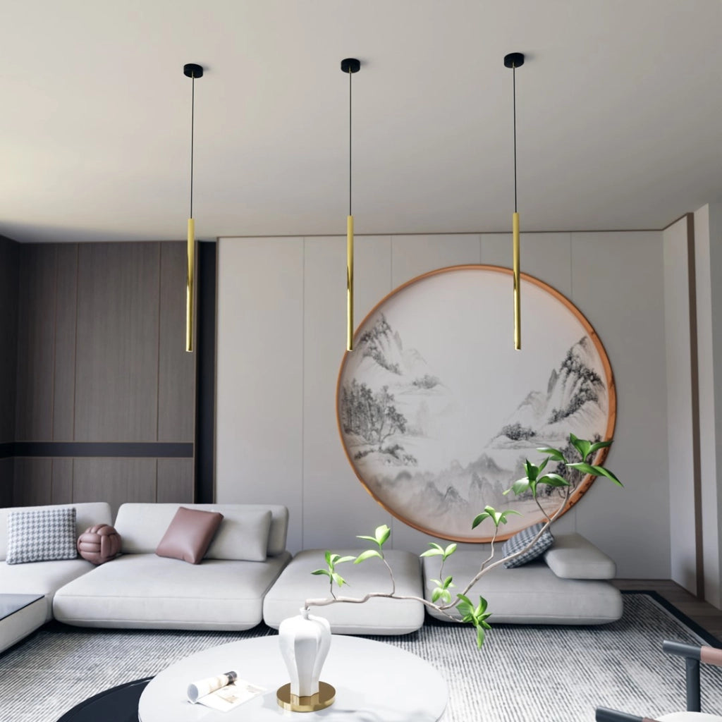 Lampada a sospensione oro goccia regolabile Selter G9 8W Emibig