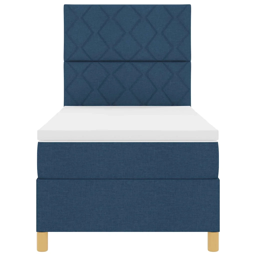 Letto a molle con materasso Blu 100 x 200 cm Tessuto 3339678