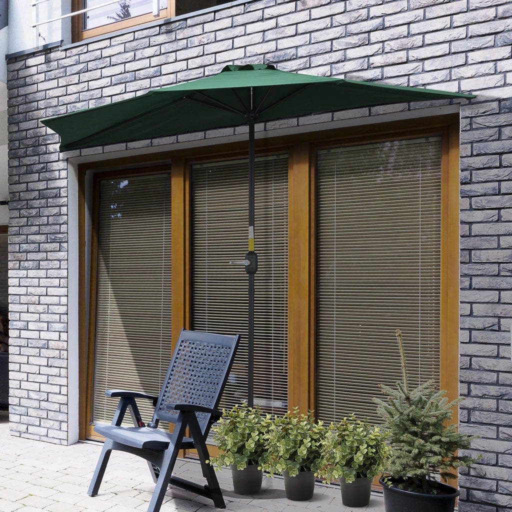 Ombrellone da balcone ? 2,7 m ¨C Minimal ¨C verde metallo poliestere