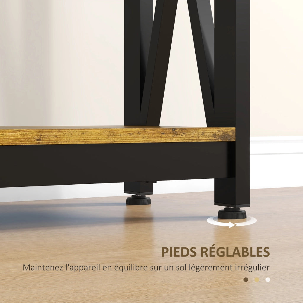 Tavolino console a 2 livelli ¨C Minimal ¨C 100x24x75 cm marrone