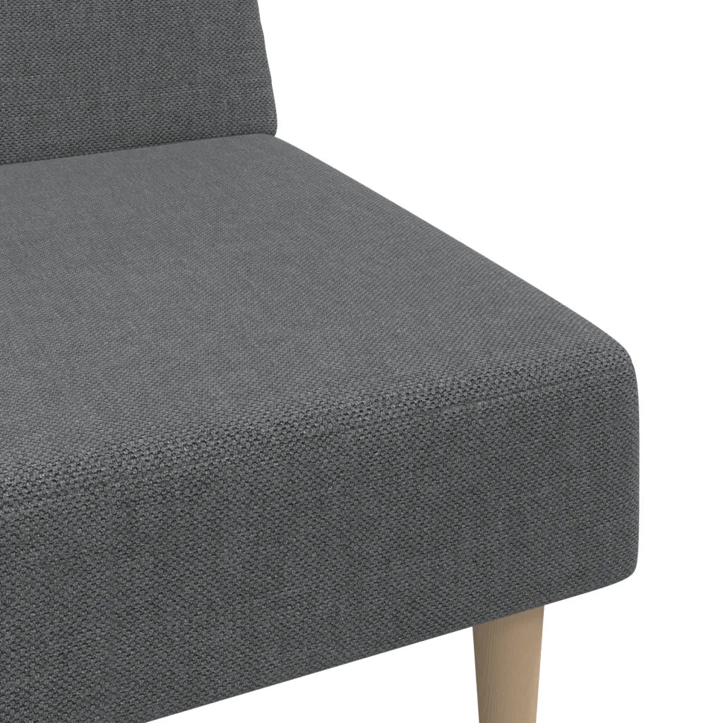 Divano Letto a 2 Posti Grigio Chiaro in Tessuto 375723