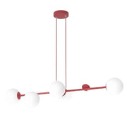 Lampada a sospensione Magnus 6xE14 bordeaux Emibig