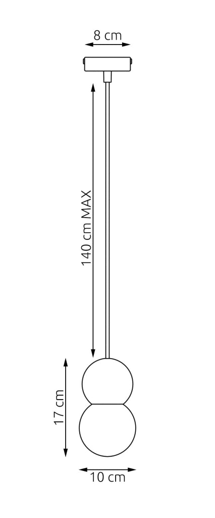 Lampada a sospensione LOOP Emibig 1xG9 legno vetro