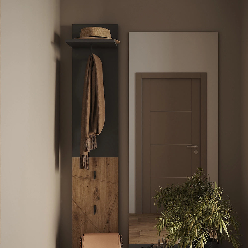 Vicco Appendiabiti da parete Antracite/Artisan 31 x 160 cm