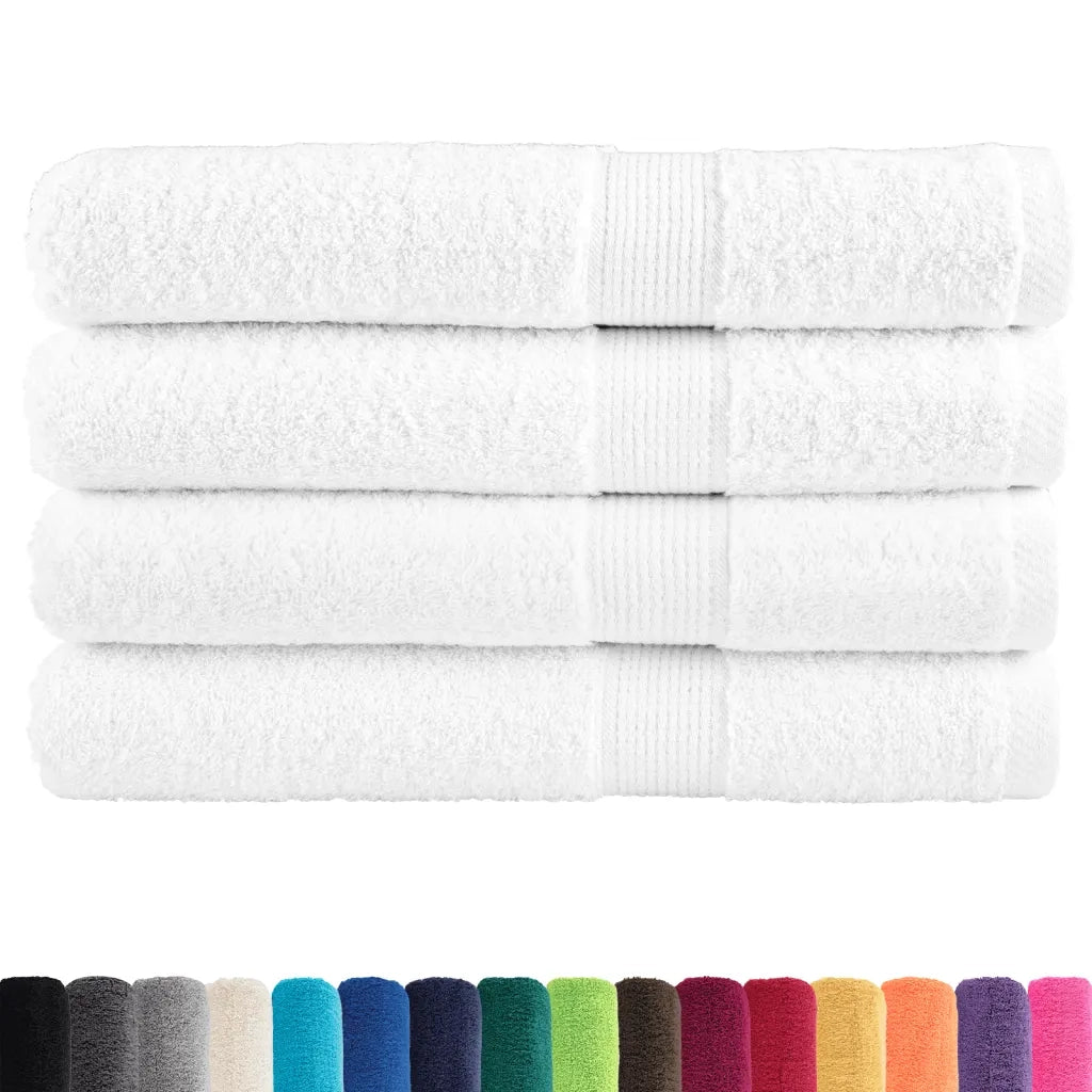 Asciugamani per sauna Premium SOLUND 4 pezzi Bianco 80x200 cm 600 g/m2