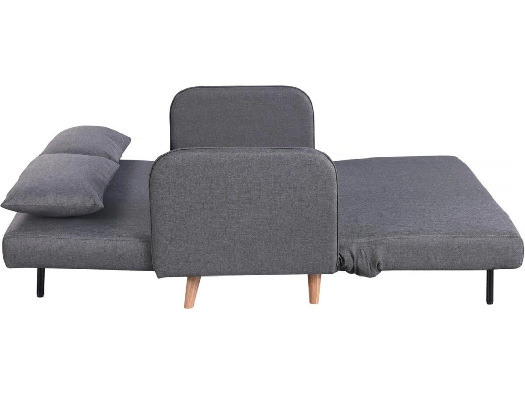 Divano Letto Pieghevole 2 Posti Grigio Convertibile 140cm Habitat et Jardin