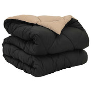 Piumone | Duvet Completo Annuale Nero e Talpa 155 x 220 cm Microfibra