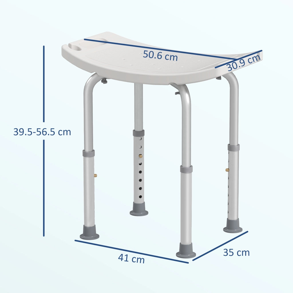 Sgabello da Bagno Regolabile Antiscivolo ¨C Minimal ¨C Bianco
