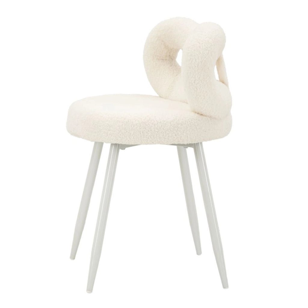 Sedia Fiocco, Bianco, MDF, 40x40x67 cm