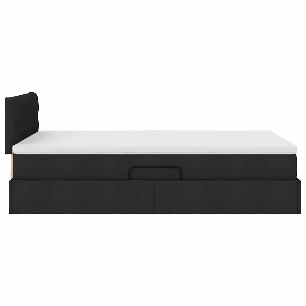 Letto con contenitore e materasso Nero 120 x 200 cm 3370565
