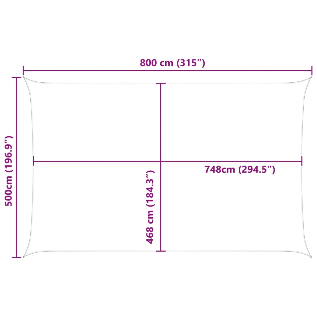 Vela da ombra solare Grigio chiaro e bianco 8 x 5 m 42031135