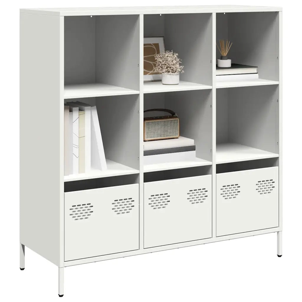 Credenza Bianca 101,5x39x103,5 cm in Acciaio
