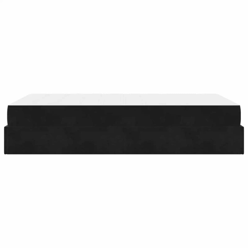 Struttura letto con materasso con materasso 2 pcs Nero Velluto