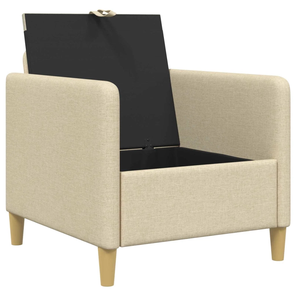 Divano con Storage Crema 72 x 78 x 87 cm Poliestere 42036870
