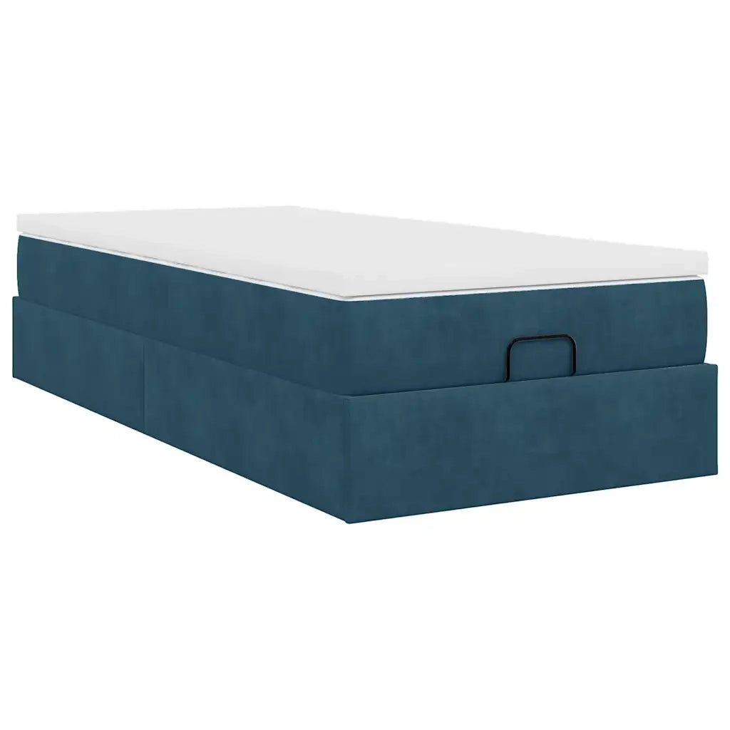Struttura Letto Pouf con Materasso 80x200 cm Velluto 3311151