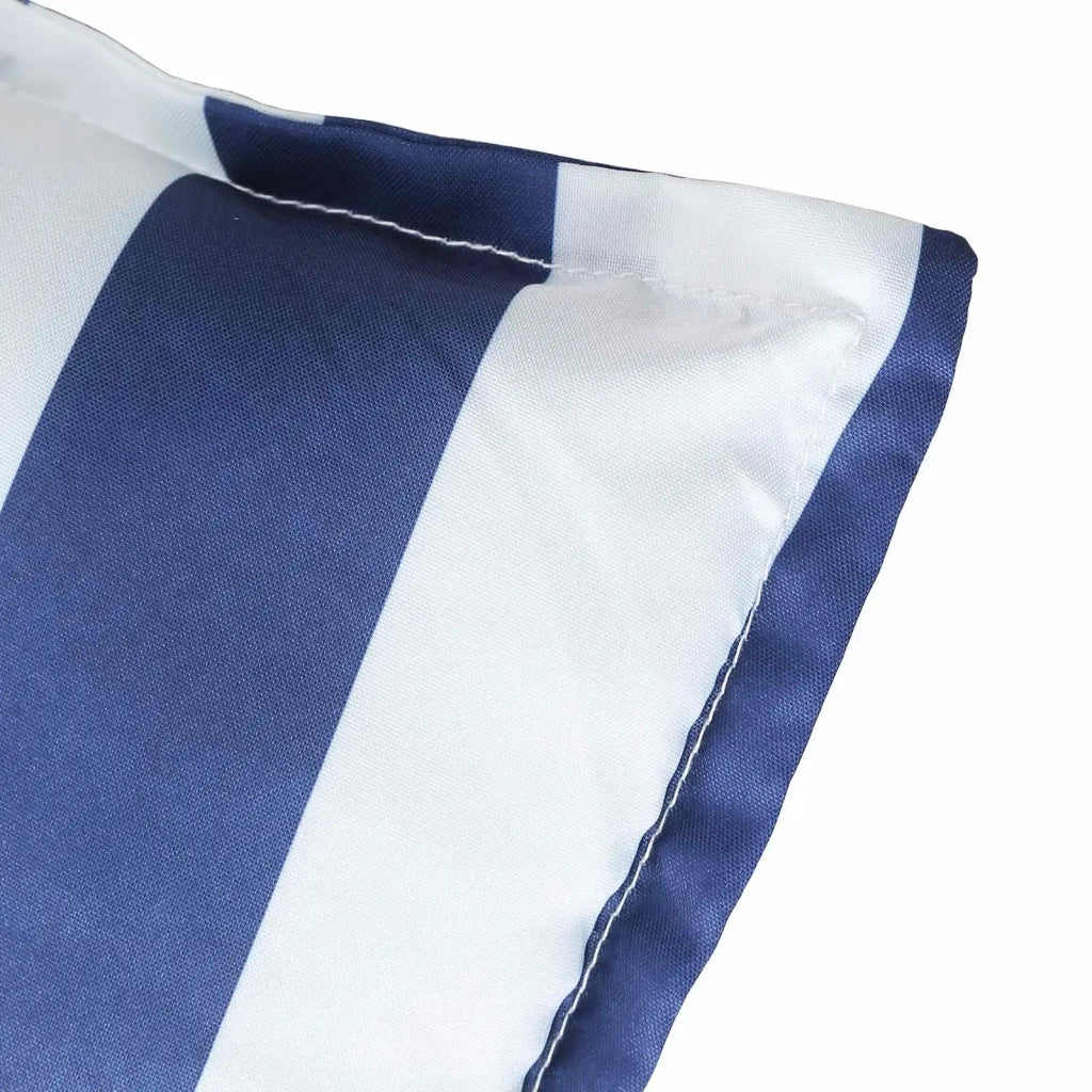 Cuscino da Esterno 2 pcs Blu e Bianco 120 x 50 x 7 cm Tessuto 42040527