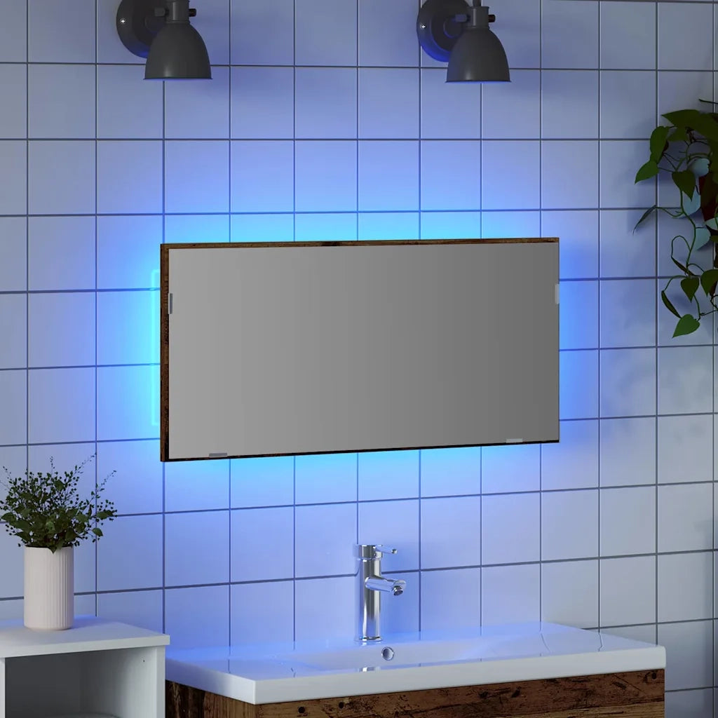 Specchio Legno vecchio 80 x 37 cm Vetro e Legno Ingegnerizzato 863306