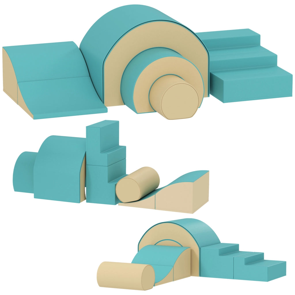 Set Blocchi Morbidi per Bambini ¨C Minimal ¨C Verde, 5 Forme, Schiuma