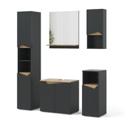 Vicco Combinazione di mobili da bagno Antracite 5 parti
