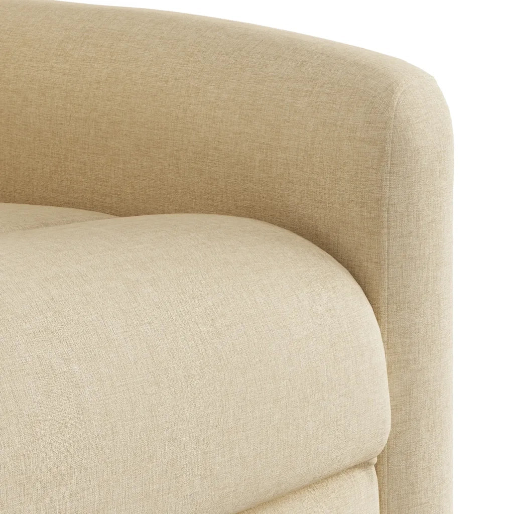 Poltrona | Sedia Relax Reclinabile in Tessuto Crema