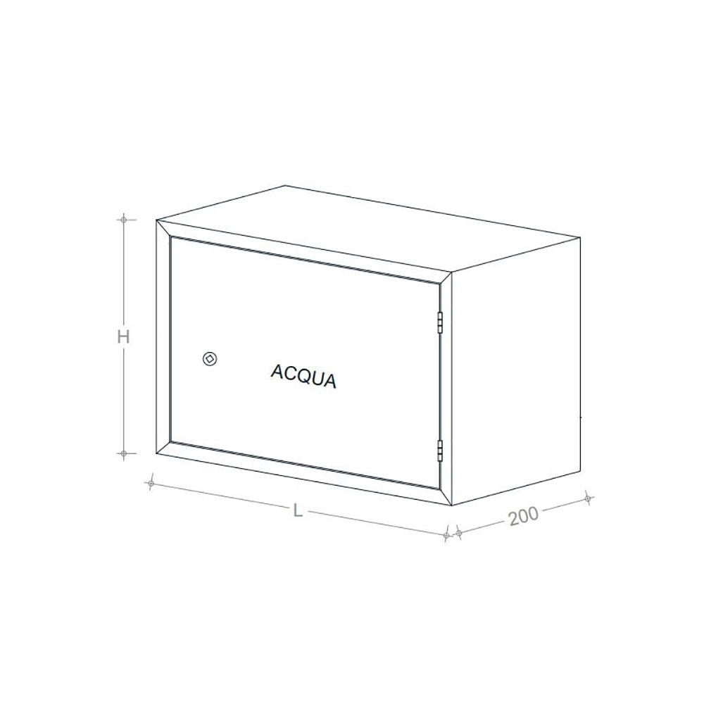 Cassetta cassonetto contenitore inox per contatore acqua, scegli se  h 50 x l 70 x p 20cm