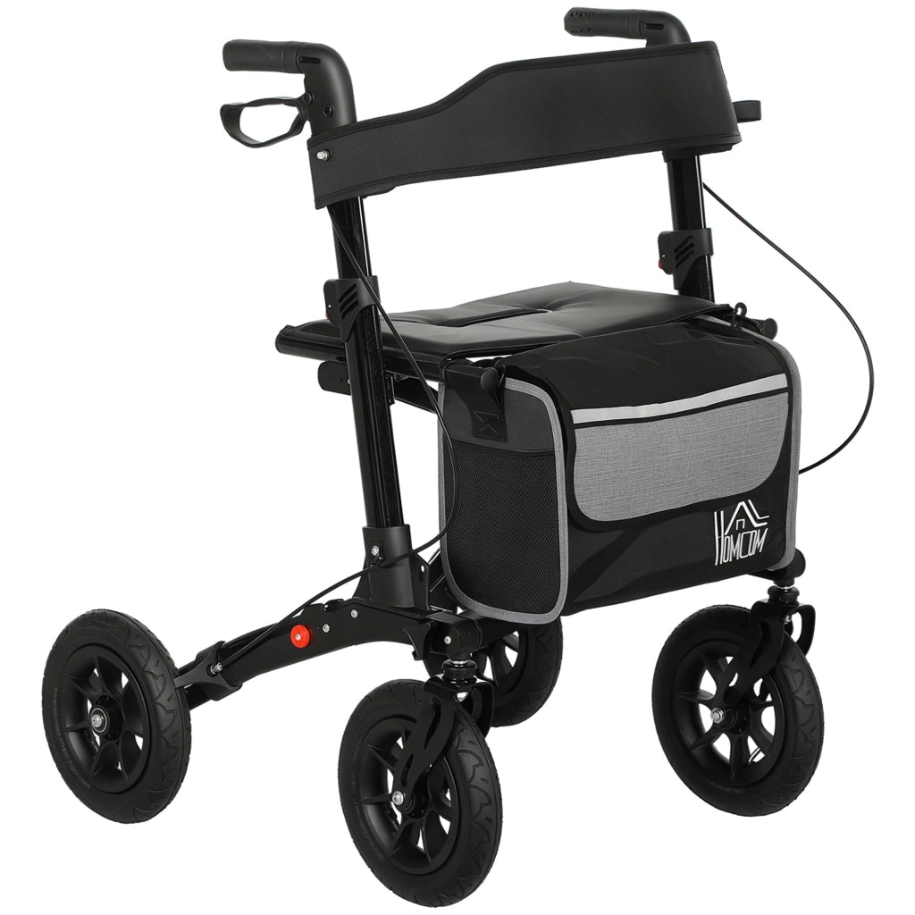 Rollator pieghevole con sedile imbottito ¨C Minimal ¨C nero 69x64x98,5cm
