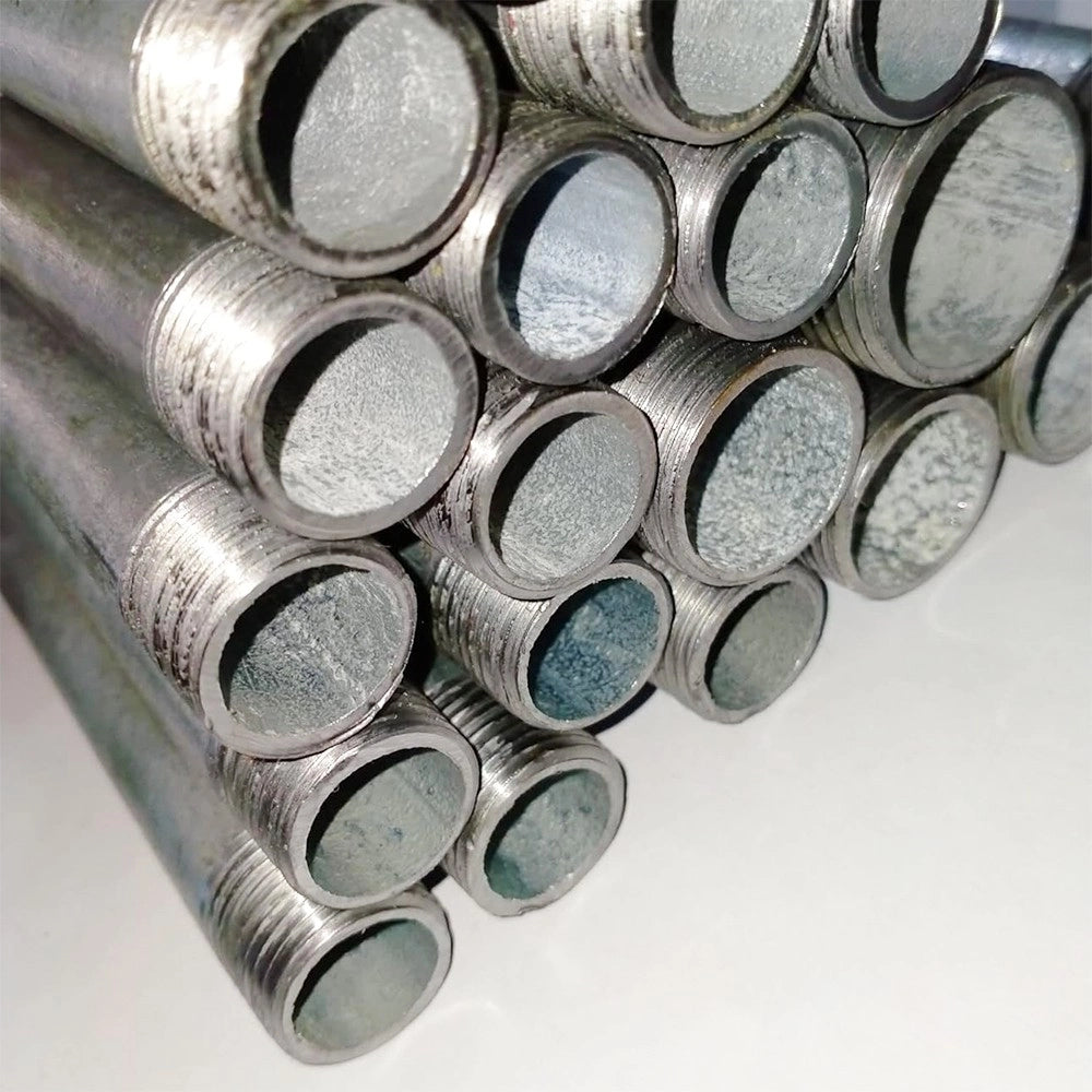 Tubo in acciaio zincato barra da 6mt ( 2x3mt ) per condotte di acqua gas e aria, diametro 3/4