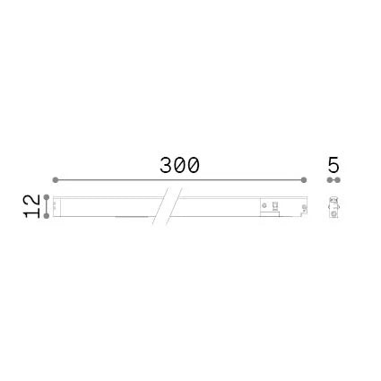 Sistema Lineare Deva Luce LED 6W Luce Calda 3000K Finitura Nera Ideal Lux