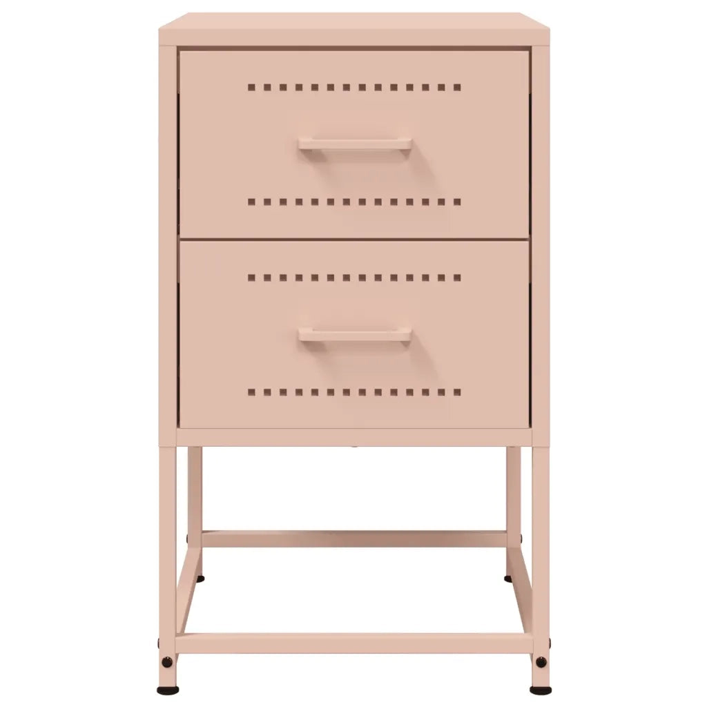 Comodino-Tavolino da notte Rosa 36x39x60,5 cm in Acciaio 733482