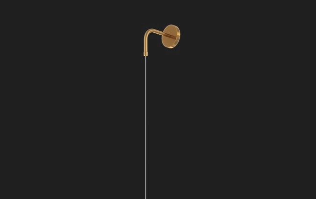 APPLIQUE OTTONE SAT. 1 LUCE VETRO FUME' 1194OS-A-FU