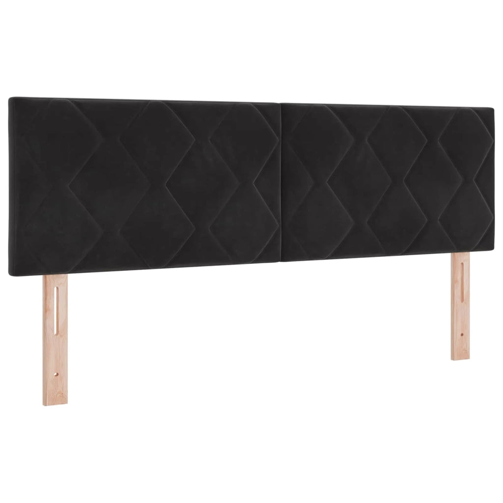 Letto box spring con materasso Nero 140 x 200 cm Velluto 3451699