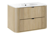 Set mobili bagno 80 cm con lavabo per mobile Pure Ovalia Cremona 80 cm