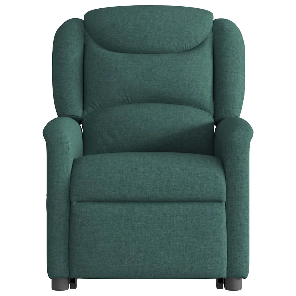 Poltrona Alzapersona Reclinabile Verde Scuro in Tessuto 3303200