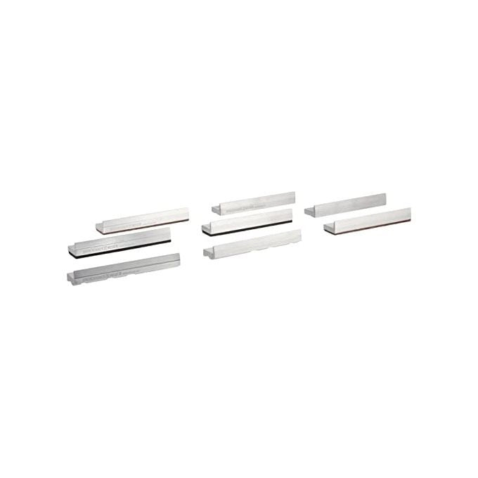 HEUER 4000830572 Ganasce Protettive per Morsa 140 mm con Magneti in Neodimio Set da 8 Pezzi in Borsa di Trasporto colore Argento Nero