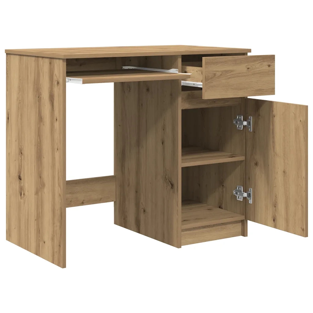 Scrivania Rovere Artigianale 86x49x76 cm in Legno Multistrato 861831